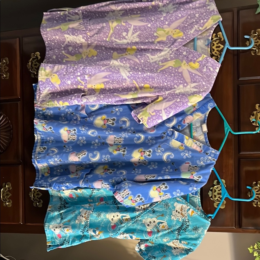 Disney scrub tops-set of 3